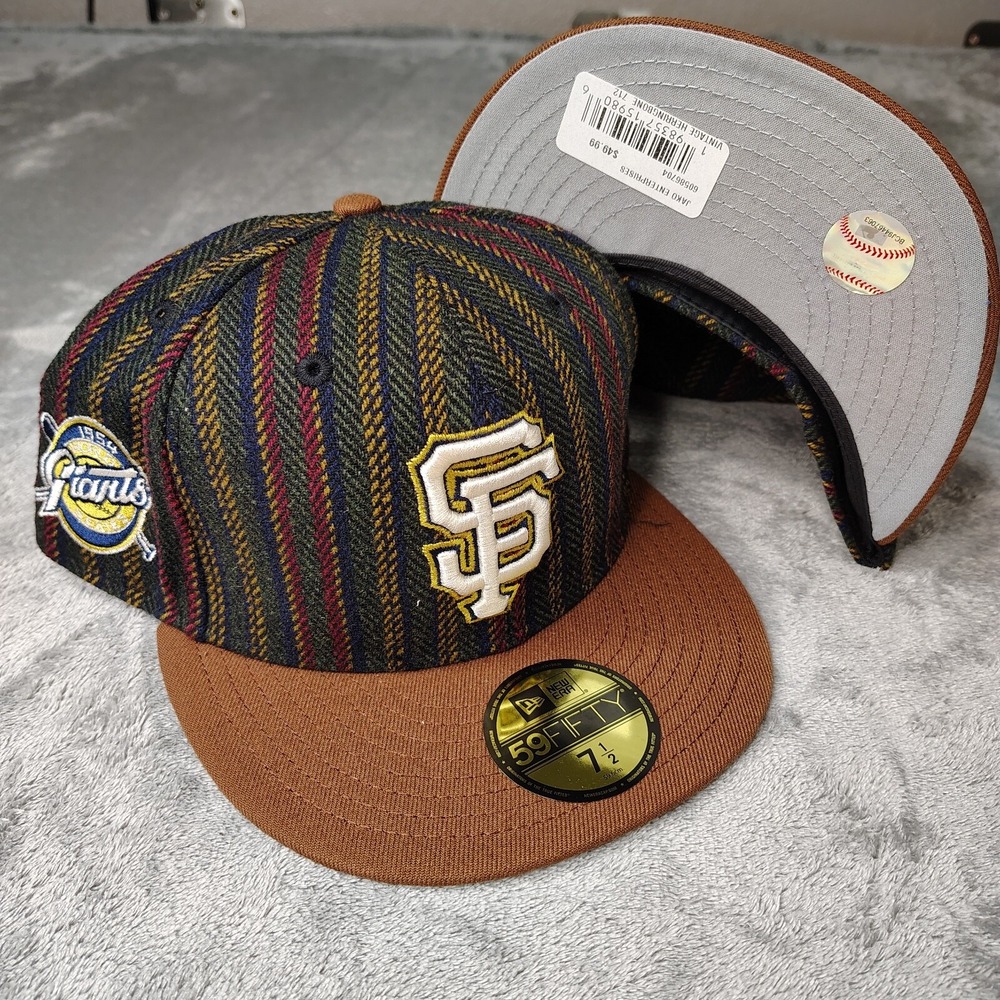 New Era San Fransisco Giants MLB Herringbone Tweed 59Fifty 7 1/2 Fitted Hat‎ Cap